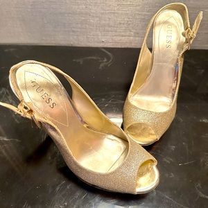 Gold Guess Stilettos